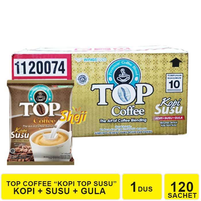 

1 DUS ISI 120 SACHET TOP KOPI SUSU 3 IN 1 (KOPI + SUSU + GULA)