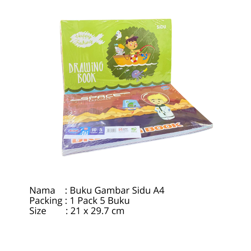 

Buku Gambar Sidu A4 ( 1 pack / 5 buku )