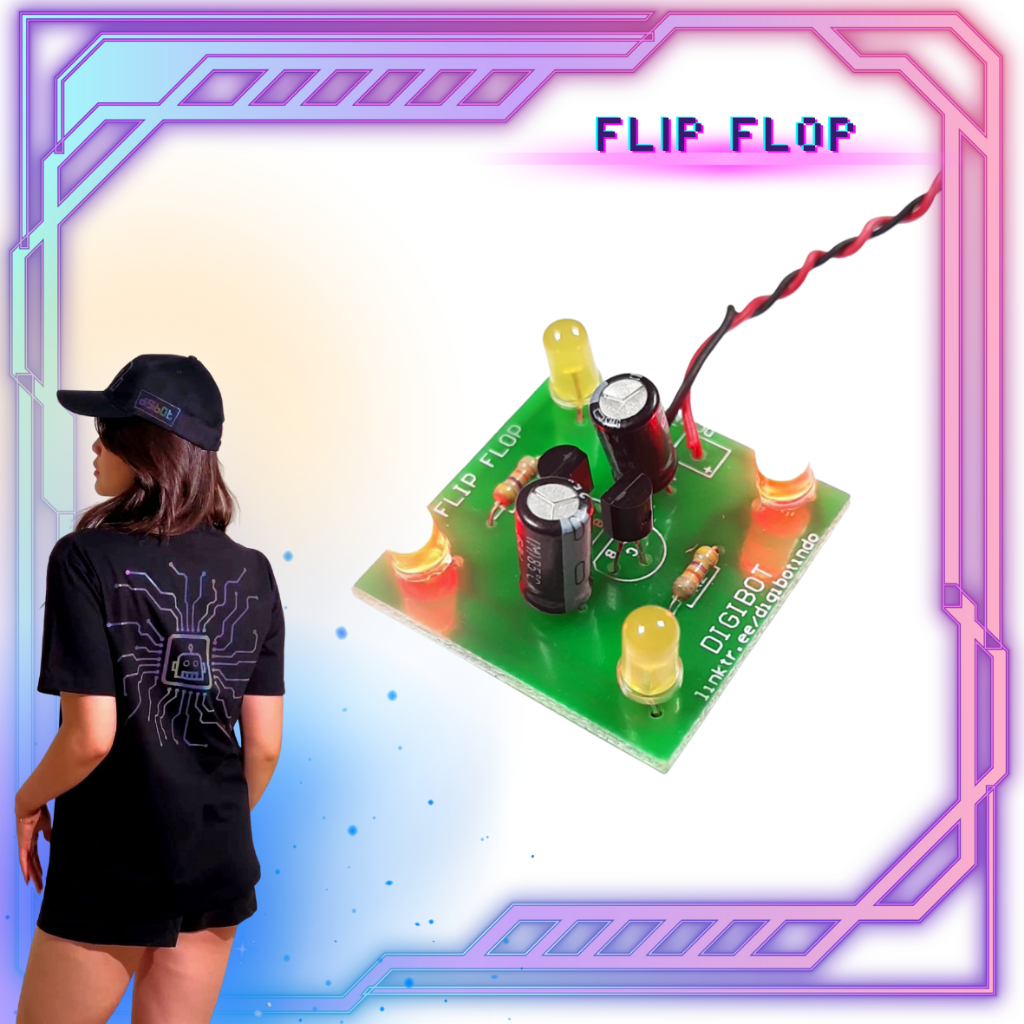 DIY Flip Flop Kit - 4 LED - Digibot Official