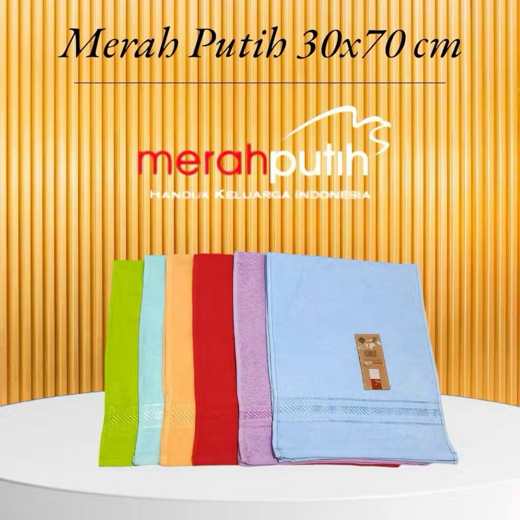 HANDUK OLAHRAGA MERAH PUTIH - HANDUK LEHER 30x70cm MERAH PUTIH