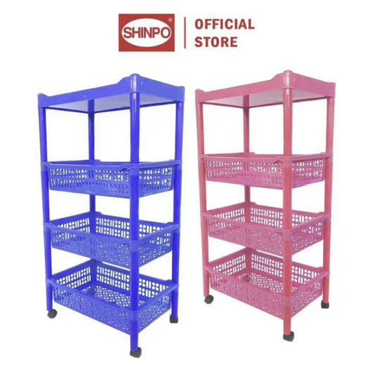 Rak Salon Susun 4 Roda Shinpo 819 C4 Megalo / Tempat Surat Keranjang Penyimpanan Barang Serbaguna La