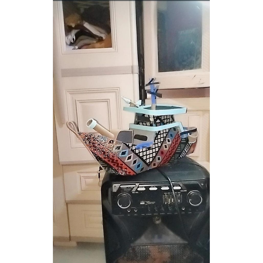 Rumahan kelomang bentuk perahu ukuran 60cm (jumbo)