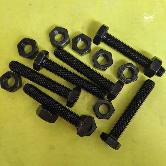 BAUT BAJA HTB 8.8 M10 X 70 FULL DRAT / BAUT BAJA M10 X 70 HITAM / BAUT 17 KUNCI 17 / BAUD FULL DRAT 