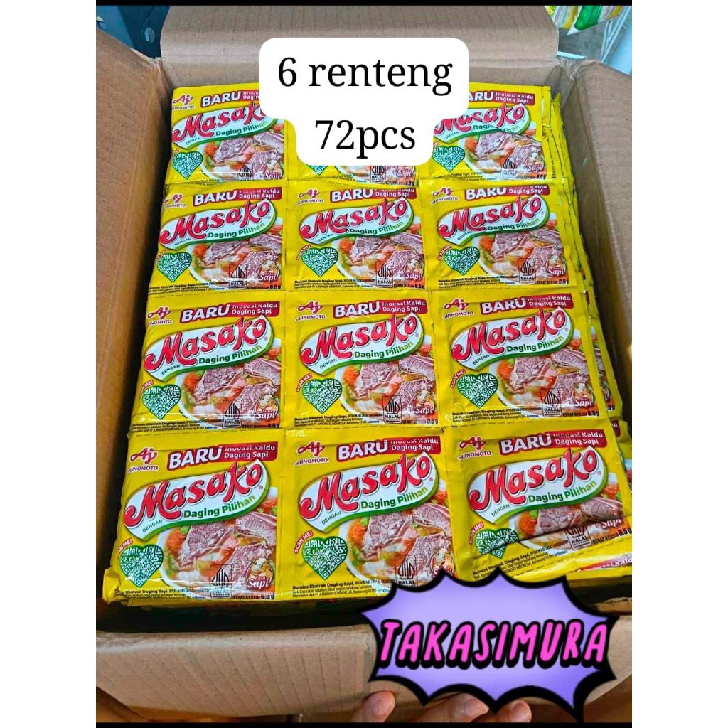 

masako sapi 85gr dapat 6 rentenng / 72pcs