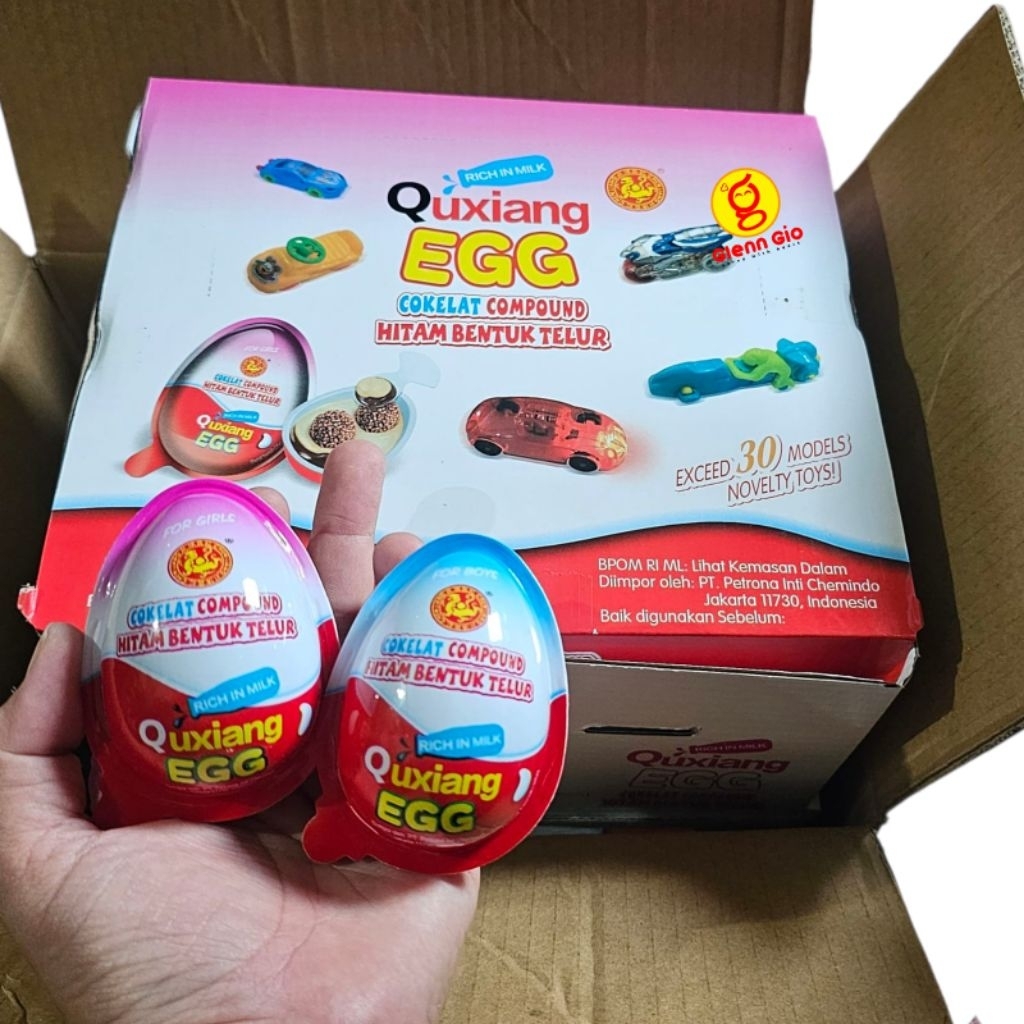 

Quxiang Egg Coklat Compound Hitam Bentuk Telur Berhadiah Mainan 2 Pcs Boy Girl