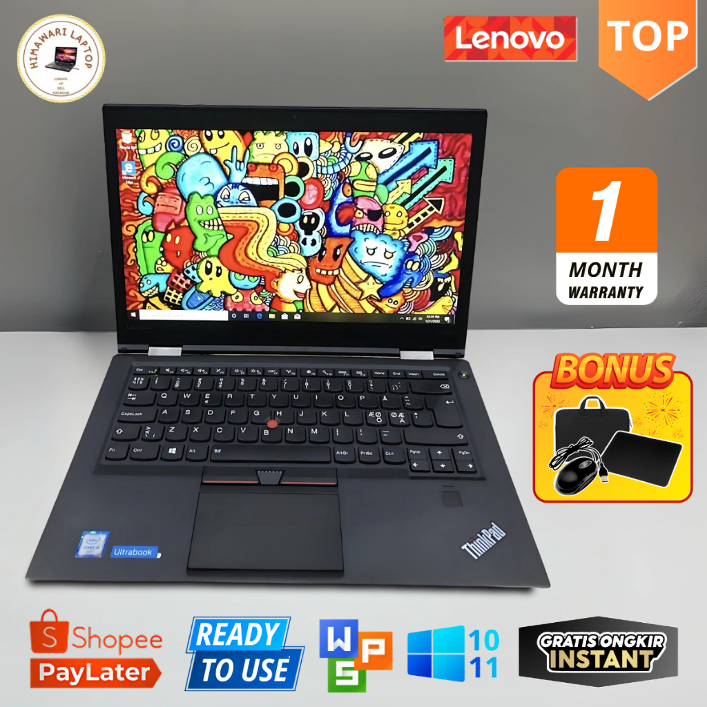 LAPTOP LENOVO X1 CARBON 4th CORE i5/i7 GEN6, LAYAR 14 INCH MURAH DENGAN GARANSI