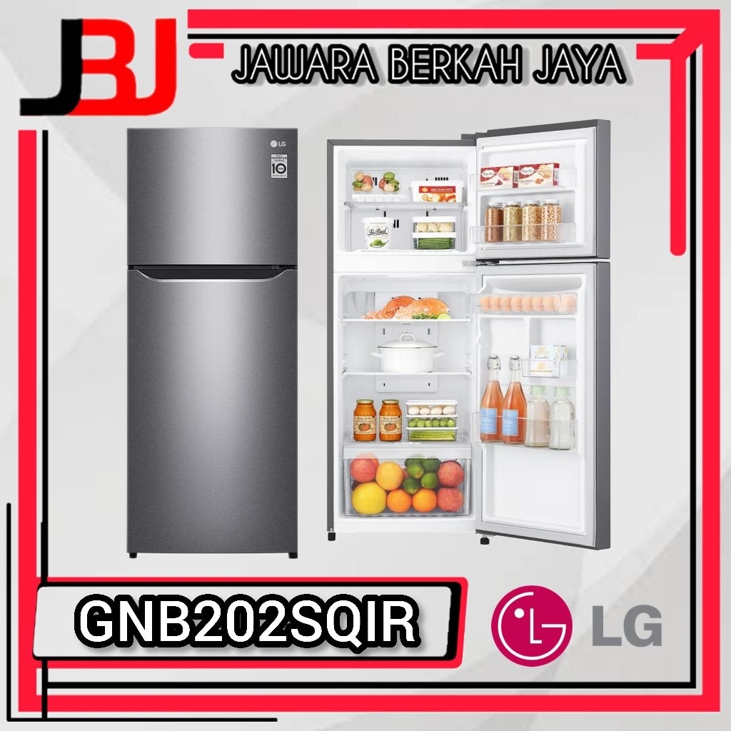 Kulkas LG 2 Pintu 202L GNB202SQIR Kulkas 2 Pintu LG GNB202