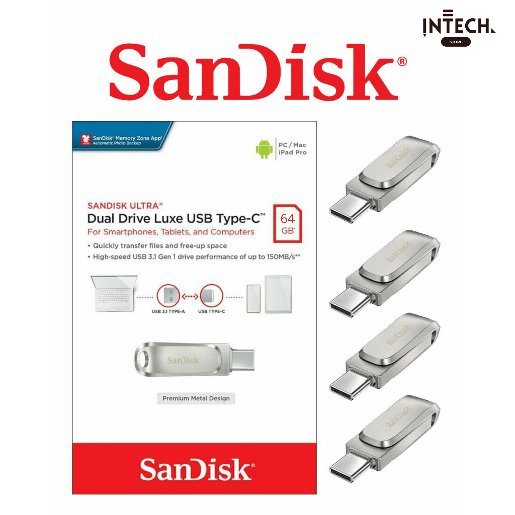 Micro SD Sandisk Luxe Dual Drive 64 GB