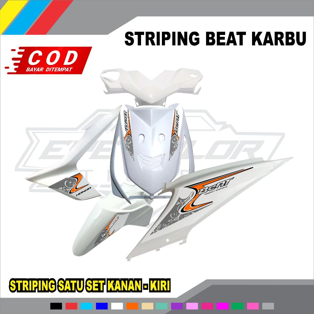 striping variasi BEAT KARBU striping motif simple BEAT KARBU K006