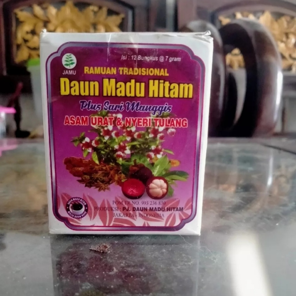 MS20 Obat Herbal Tradisional Cap Daun Madu Hitam Serbuk plus Sari Manggis isi 12 sachet Suplemen Mak