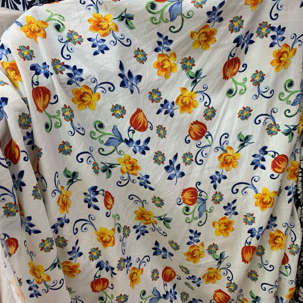 kain linen motif - kain linen motif bunga - kain linen premium - kain linen original premium