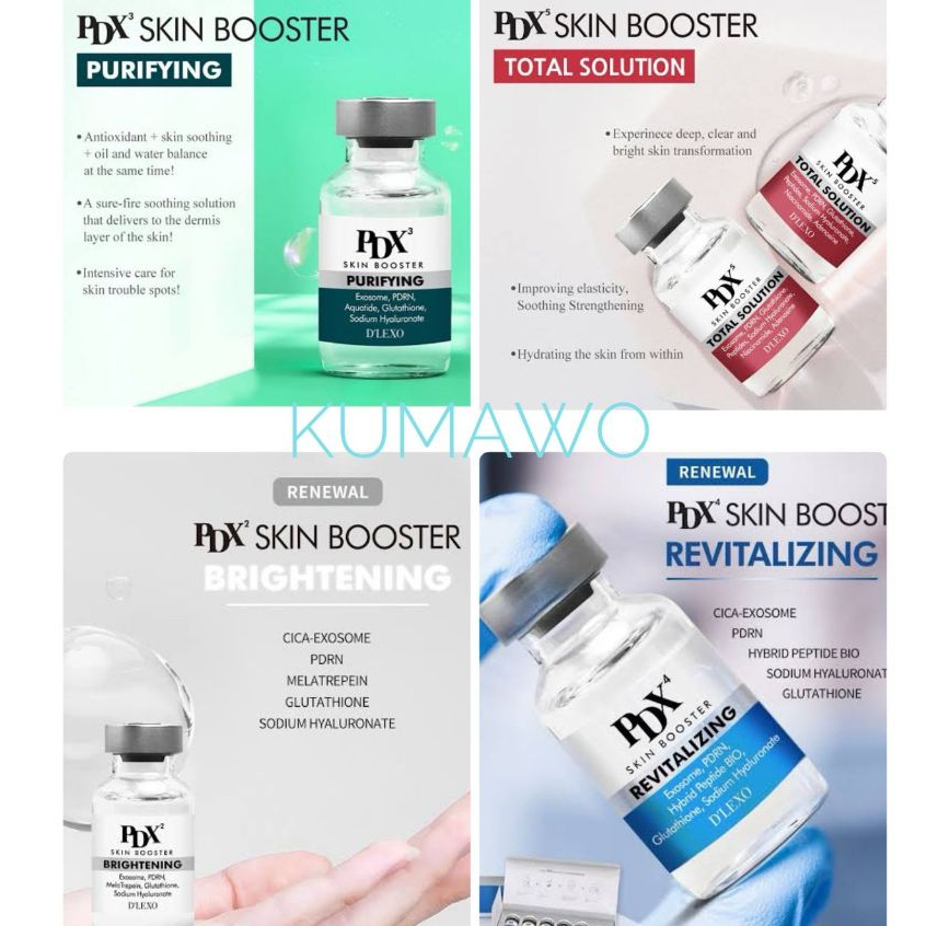 PDX2 PDX3 PDX4 PDX5 Exosome + Skinbooster Wajah Best Hasilnya ! serum flek / melasma / anti aging / 