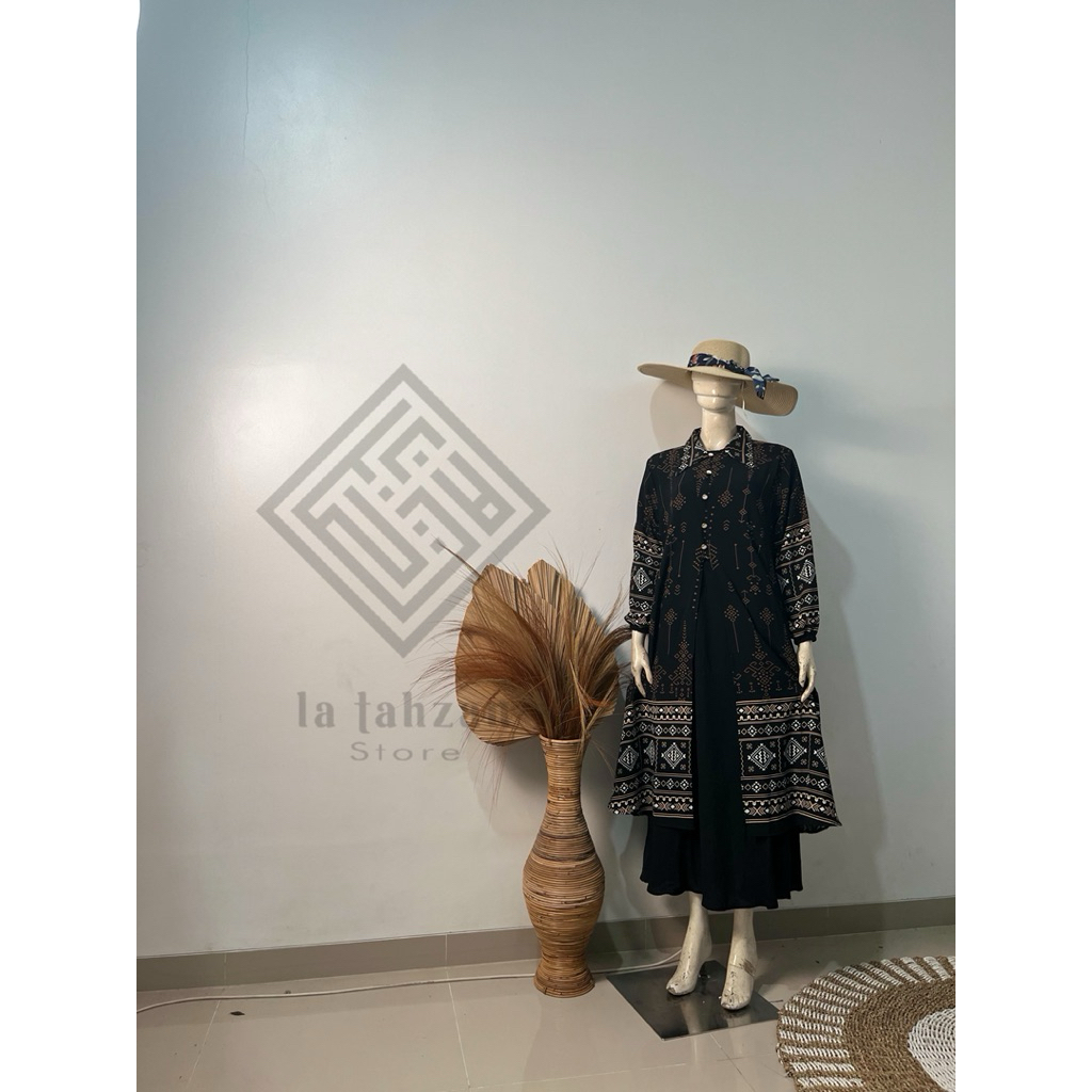 La Tahzan Gamis Crincle Elegan virall