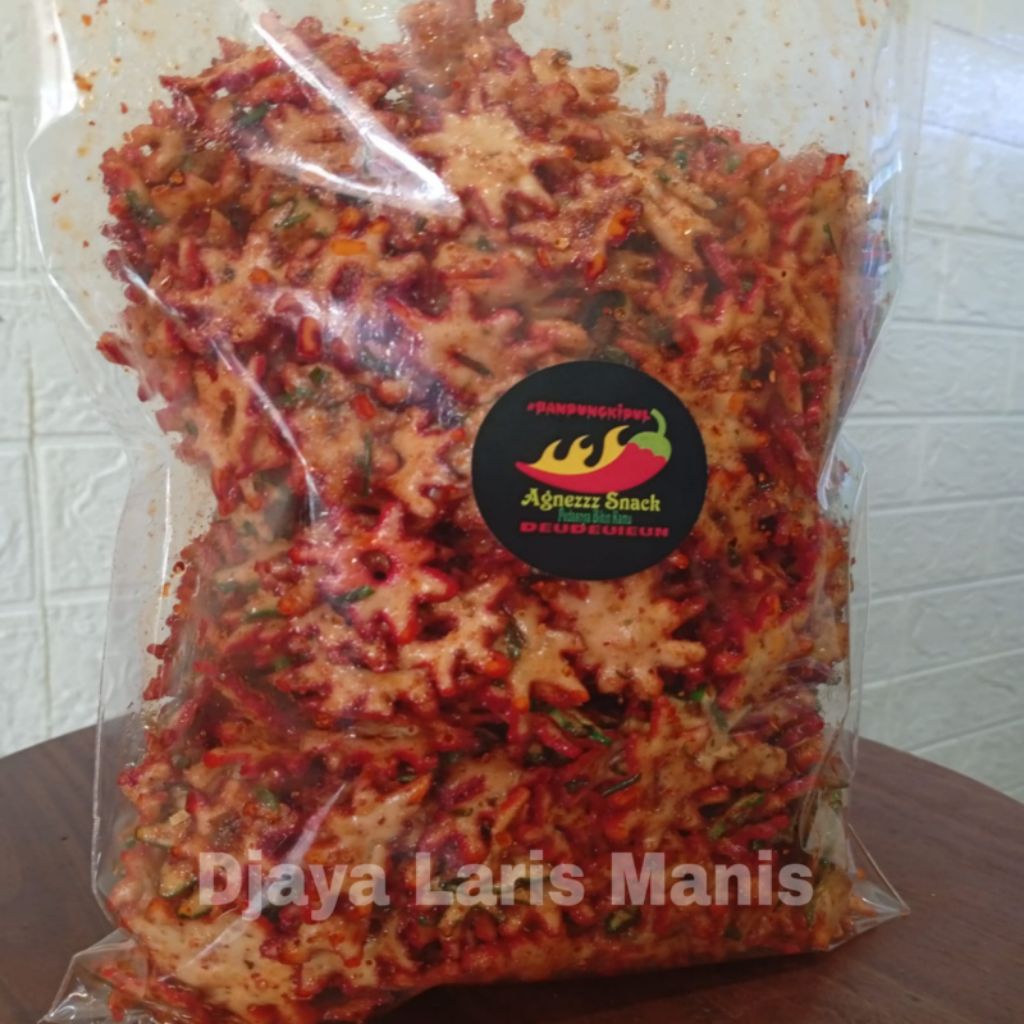 

Seblak kering kerupuk bintang bantet pedas daun jeruk 500 gram