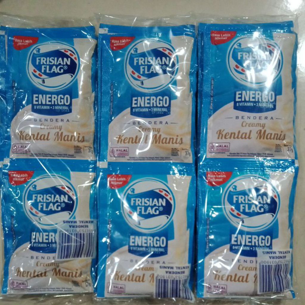 

Susu Bendera Creamy kental manis Sachet 6 X 37 gr