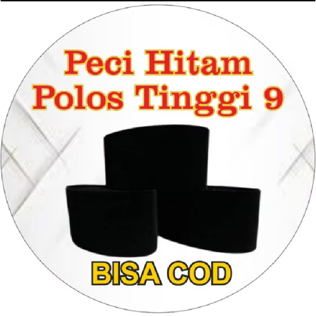 PECI HITAM POLOS TINGGI 9