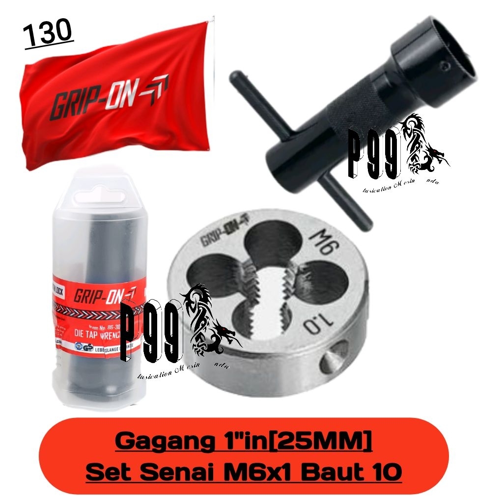 Gagang Senai Handle Senay 1inch 25mm Set Mata Snai Snay Drat Luar M6x1.0 Grip On Cocok Untuk Area Se