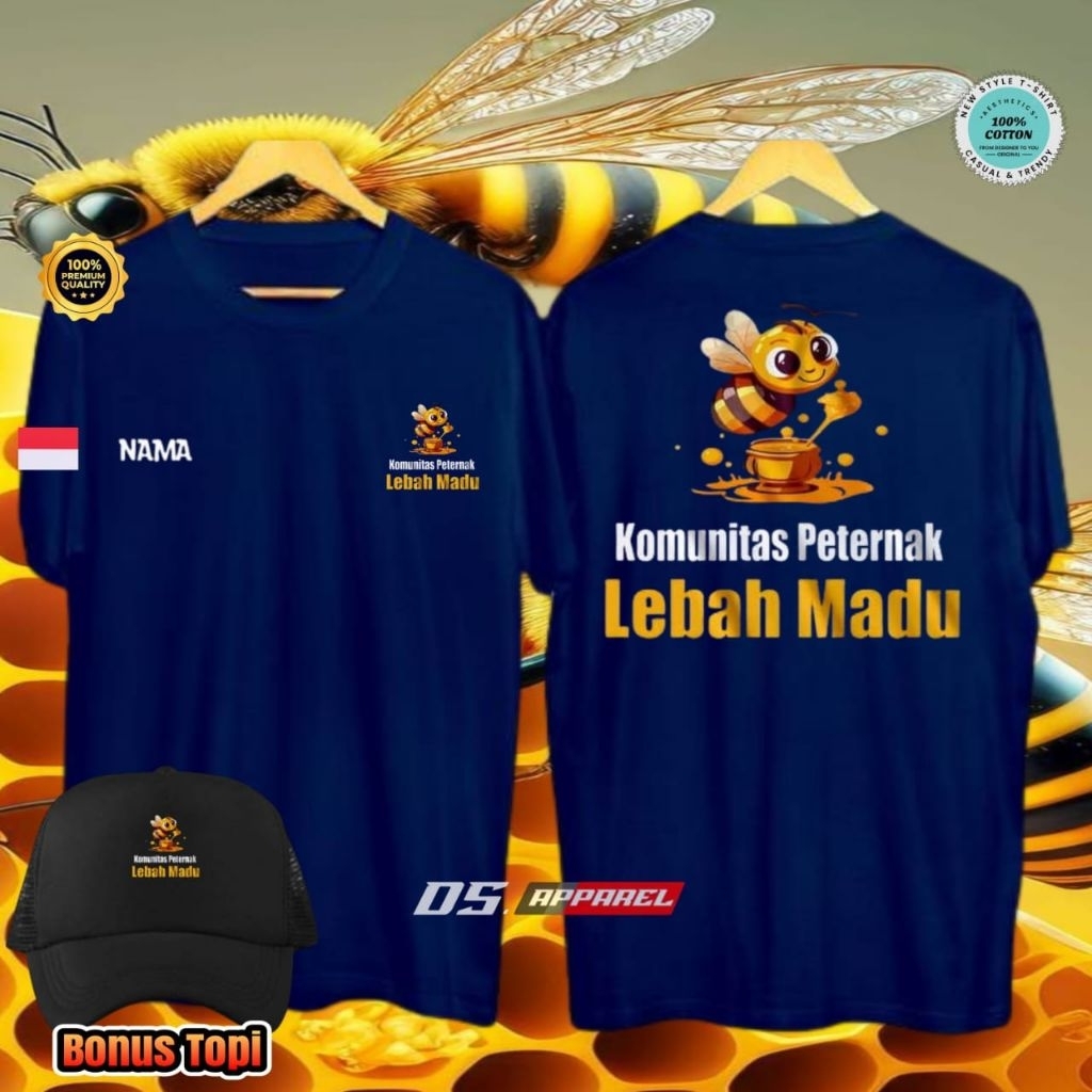 KAOS KOMUNITAS PETERNAK LEBAH MADU INDONESIA PETERNAK LEBAH BAHAN KATUN