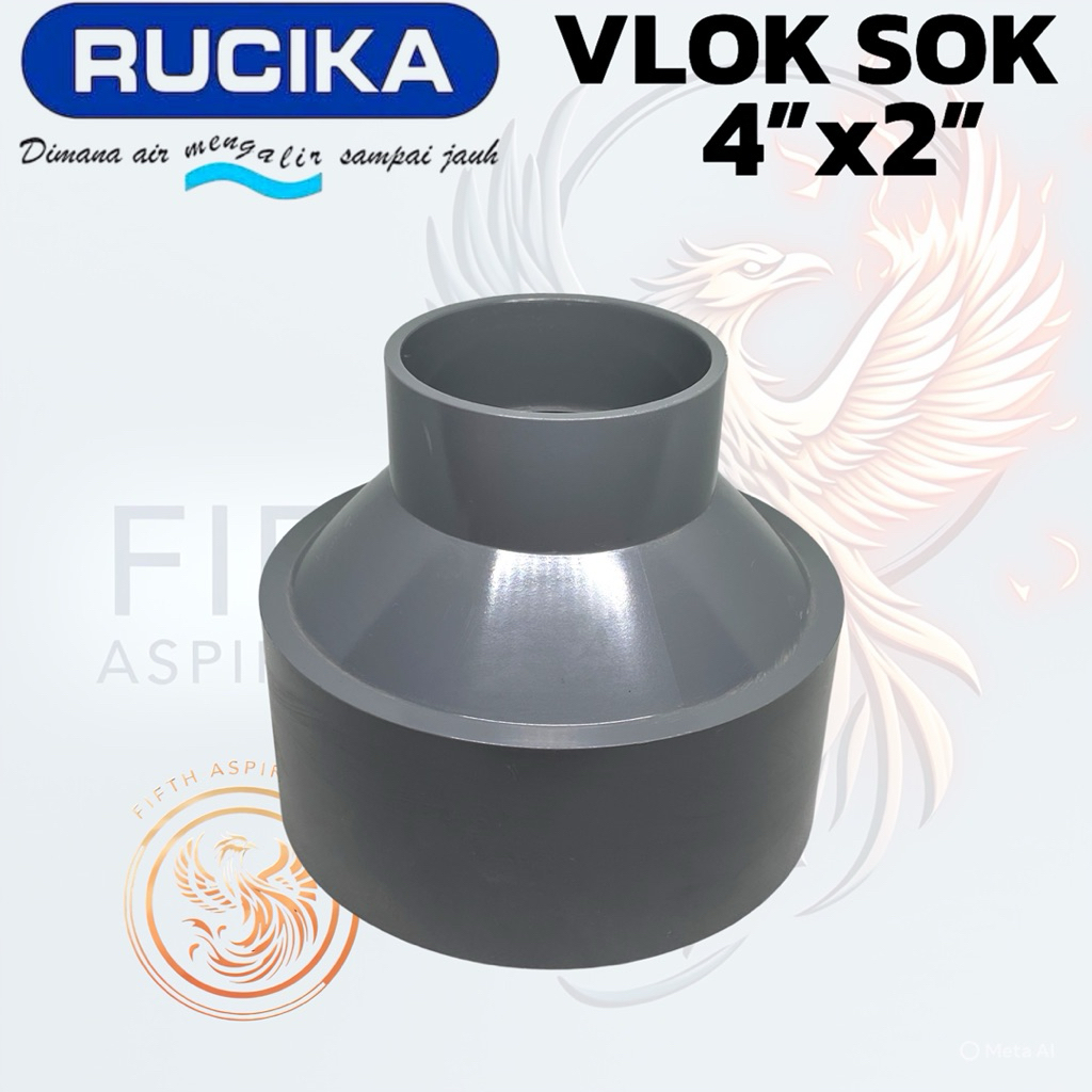 Vlok sok 4”x2” D rucika plok sok 4x2 reducer 4x2 in inch