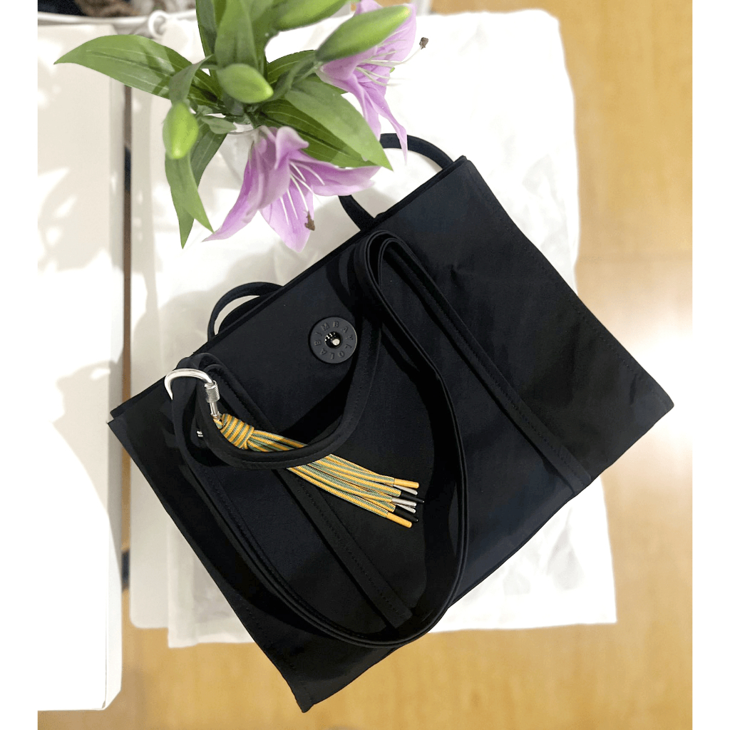 Bimba Y Lola Large Nylon Shopper Bag Original Authentic (Second / Secondhand / Preloved) - Black / H