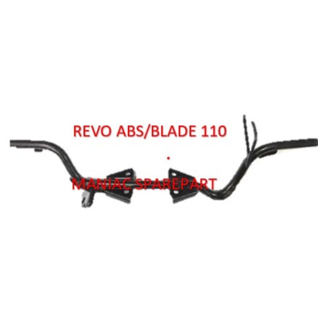 BESI BARSTEP PIJAKAN KAKI DEPAN REVO ABS/BLADE/REVO 110 OLD HITAM TEBAL