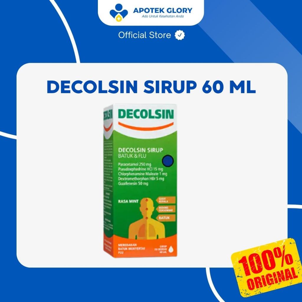 

DECOLSIN SIRUP 60ML OBAT BATUK DAN PILEK