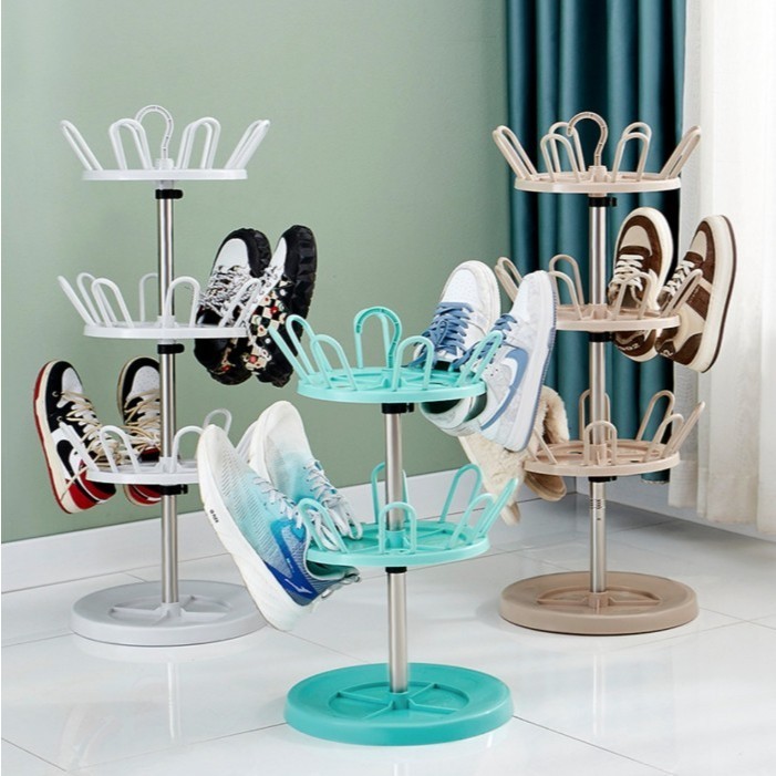 Rak Sepatu Susun 2/3Gantung Jemuran Sepatu Sandal Bahan Plastik Tebal