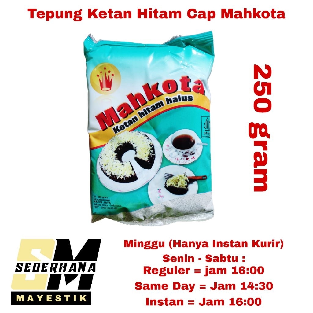 

Tepung Ketan Hitam Halus Cap Mahkota 250gr 250 gr