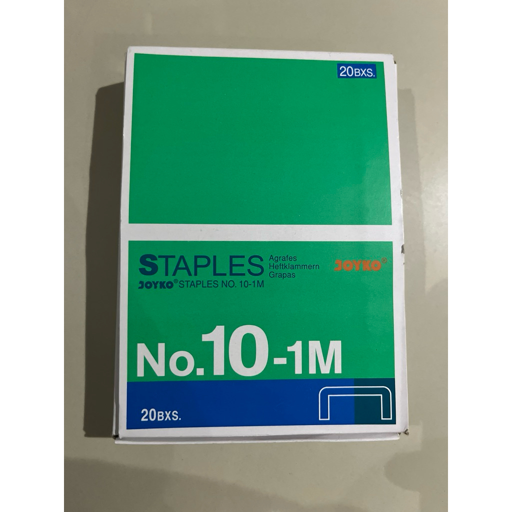 

isi staples joyko No 10- 1m ( 1 pak / 20 kotak )