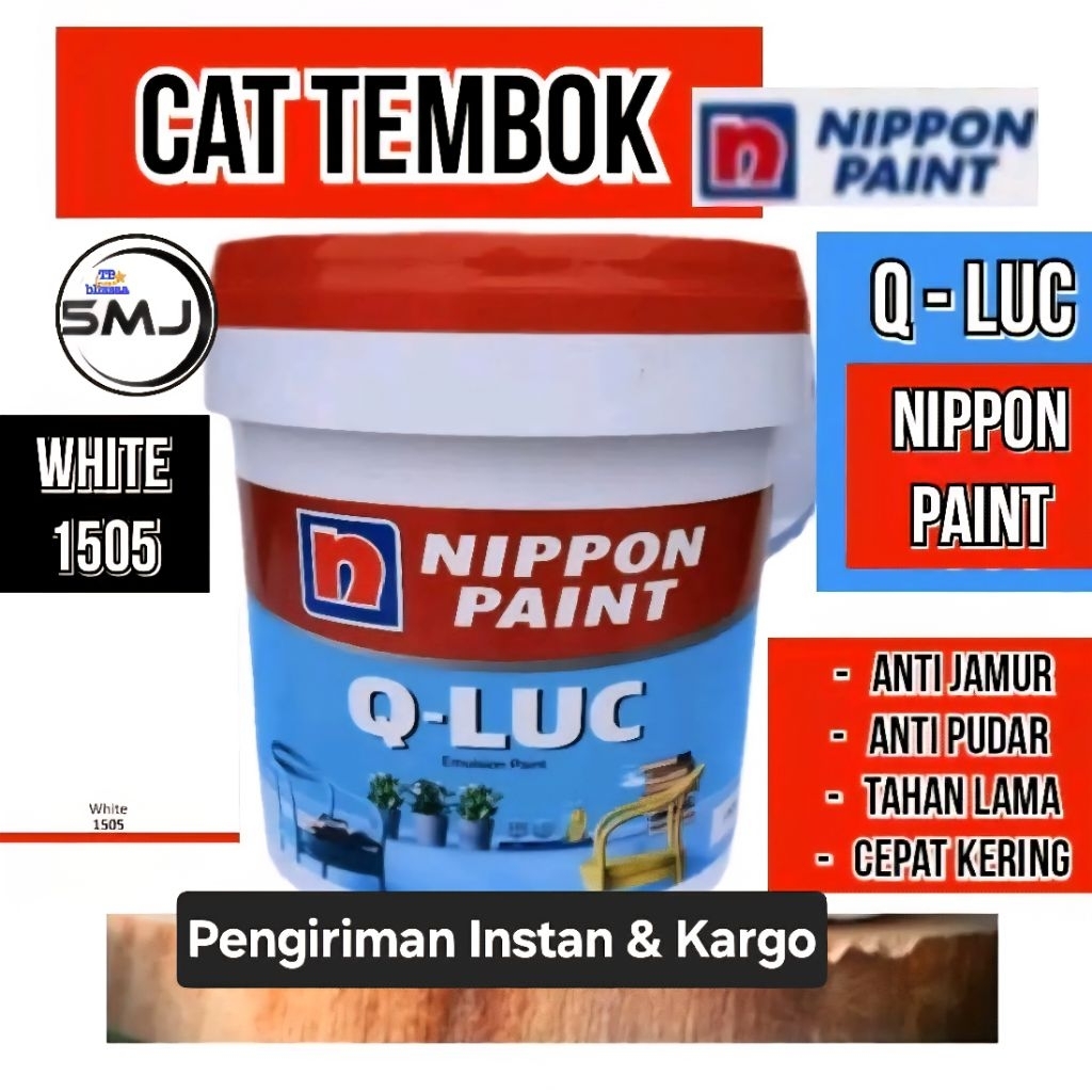 Cat Tembok QLUC 18kg White 1505 Putih Q-LUC 18kg Pel Qluc Putih 20 Qluc 20kg Q-LUC Nippon Paint