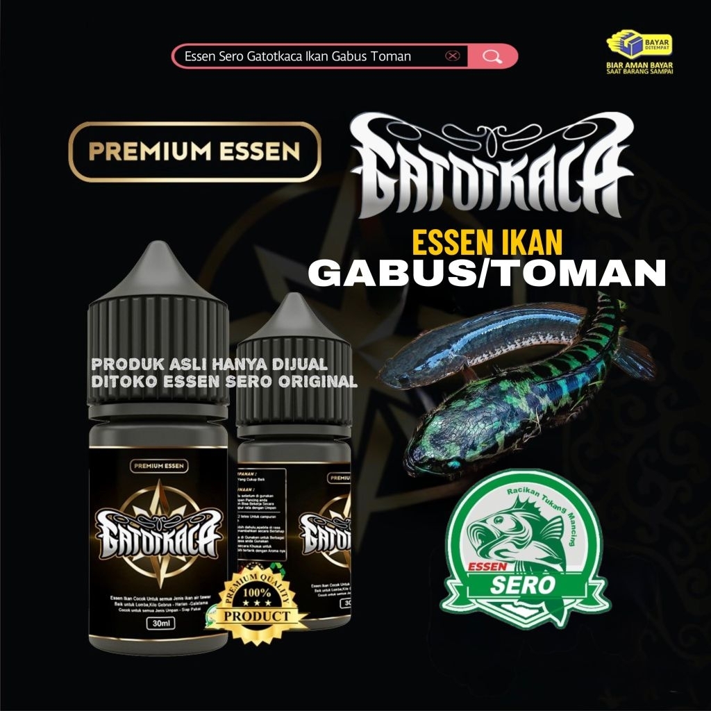 Essen Gabus Toman/Essen Ikan Gabus Indukan/Babon dan Ikan Gabus Rame 30ML/Essen Sero Gatotkaca Origi