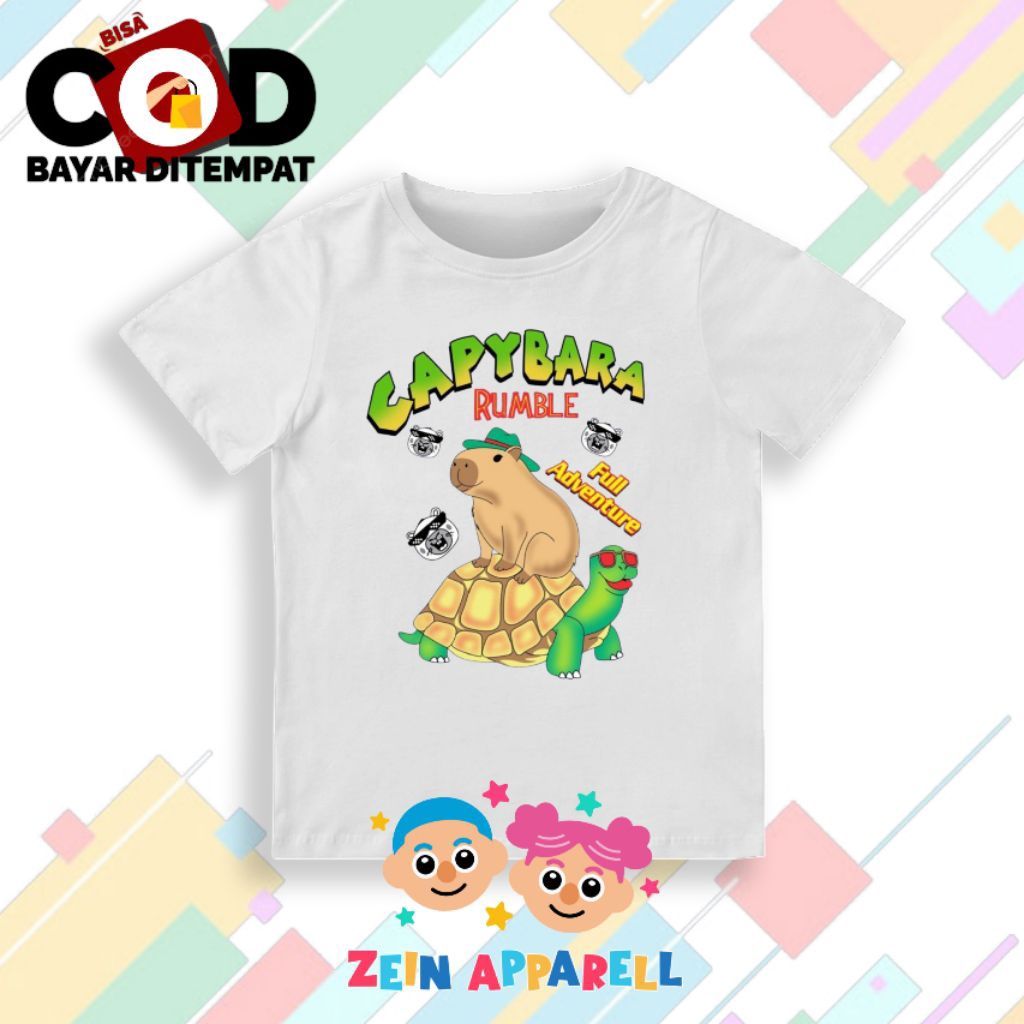 Fashion Anak Capybara / Baju Anak Capybara / T-shirt Anak Capybara