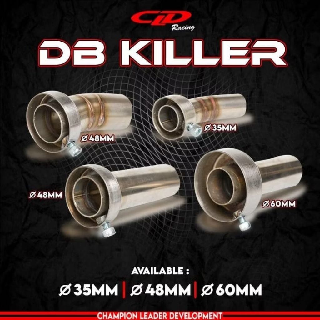 DB KILLER KNALPOT PEREDAM KNALPOT CLD RACING LURUS & BENGKOK DIAMETER 35 , 48 , 60
