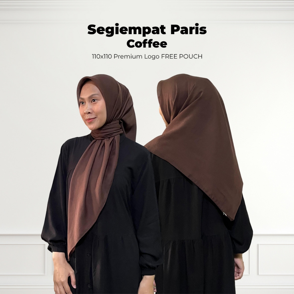 hijab paris segiempat coffee 110x110 /hijab paris segiempat coffee / kerudung paris warna coklat kop