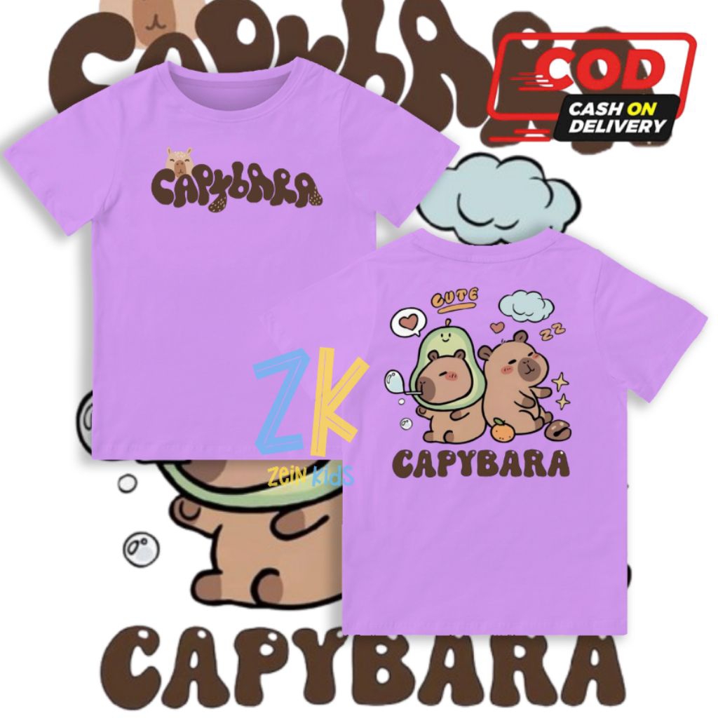 T-shirt Anak Capybara - Baju Anak Capybara - Fashion Anak Capybara