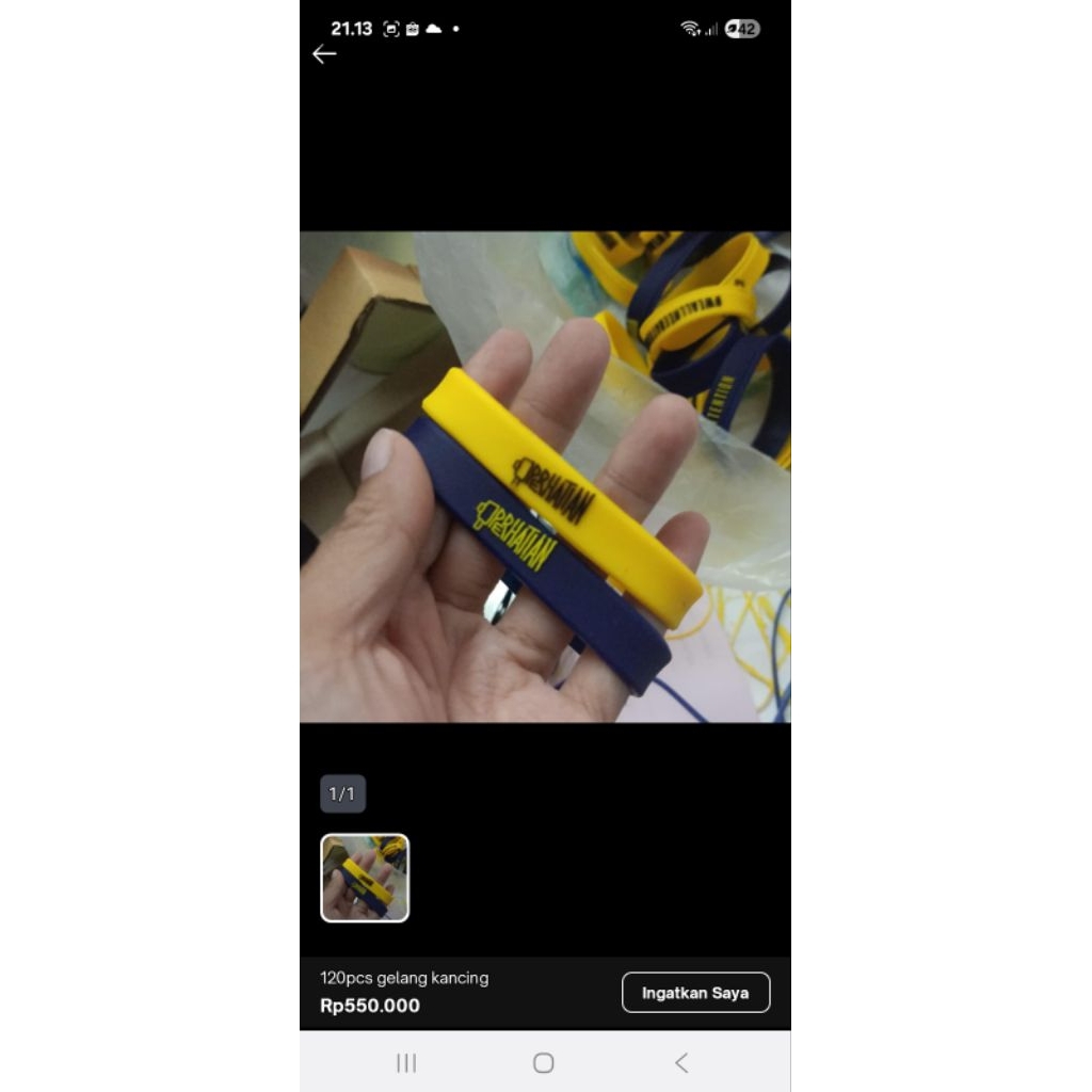 Gelang custom rubber premium