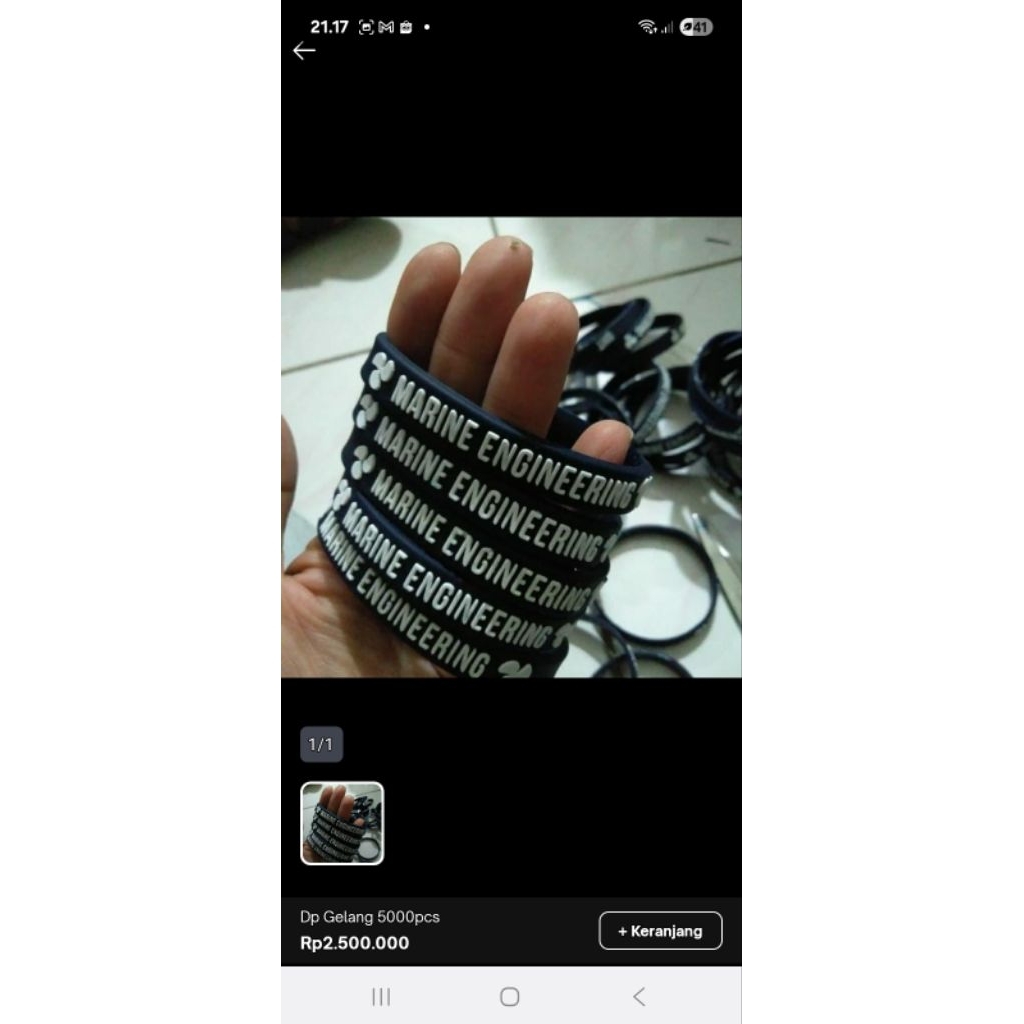 Gelang Custom rubber / custom rubber wristband
