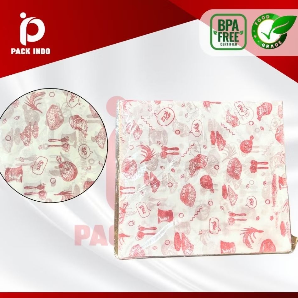 KERTAS NASI MOTIF -PAPER RICE-KERTAS BUNGKUS BURGER-KERTAS KUE