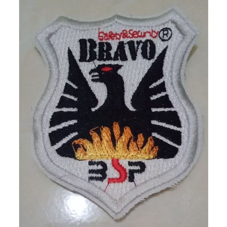 BET BORDIR LOGO LAMBANG BUJP SATPAM BRAVO SATRIA PERKASA BSP GUARD