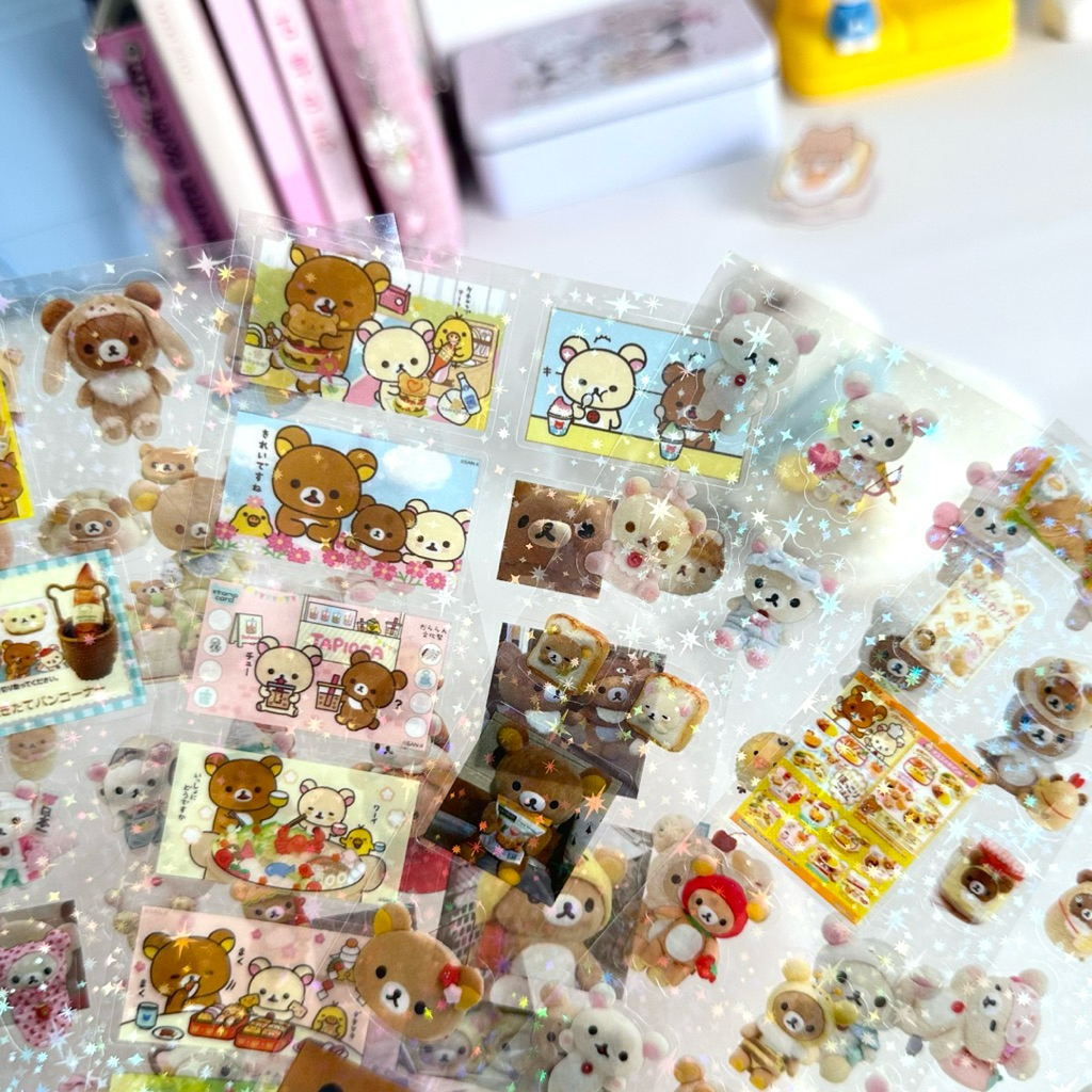 

sticker set isi 5lembar rilakkuma korilakkuma dekorasi journal readystock B3346