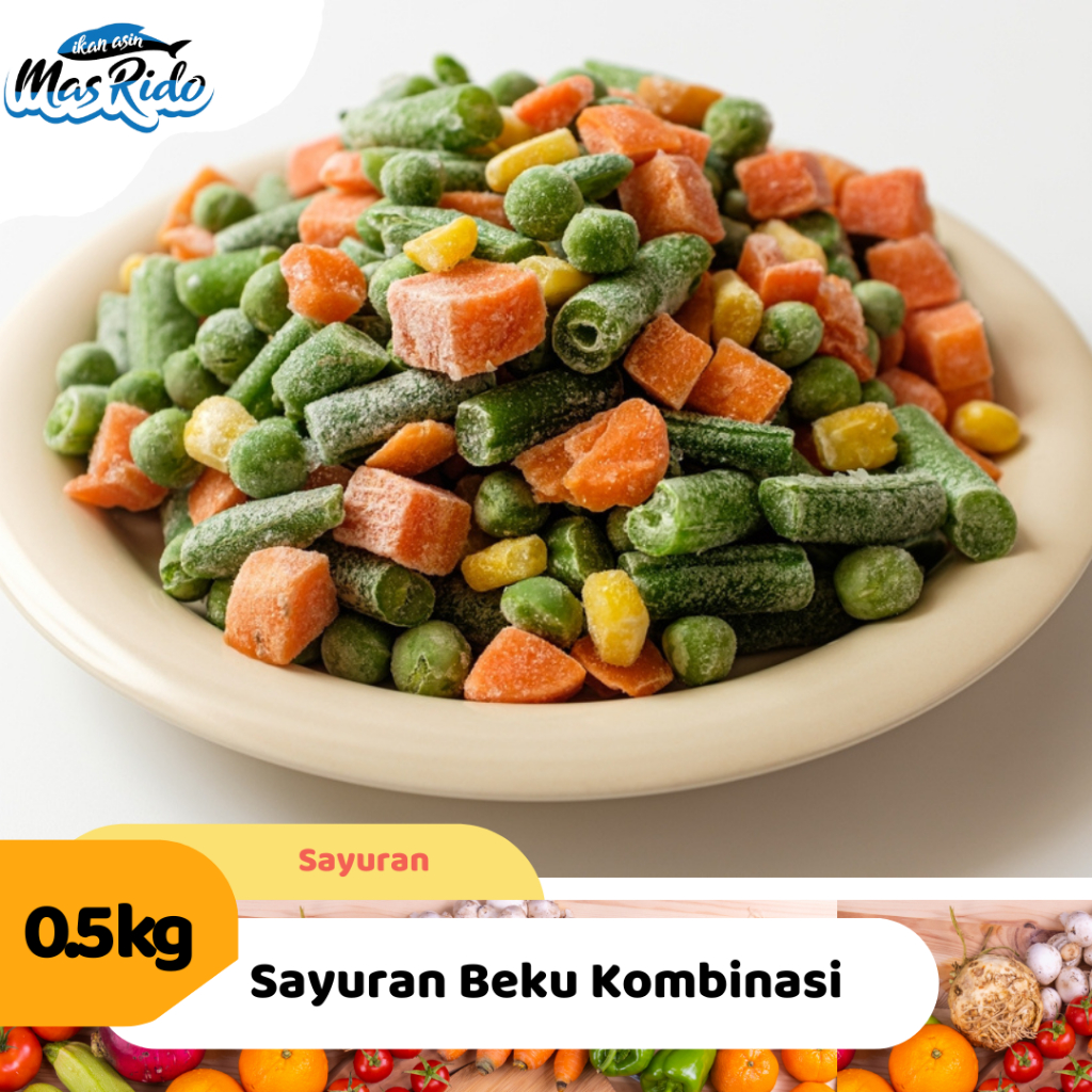 

Sayuran Beku Kombinasi 500 gram Mixed Vegetables Frozen Bunci Jagung Wortel Kacang Polong