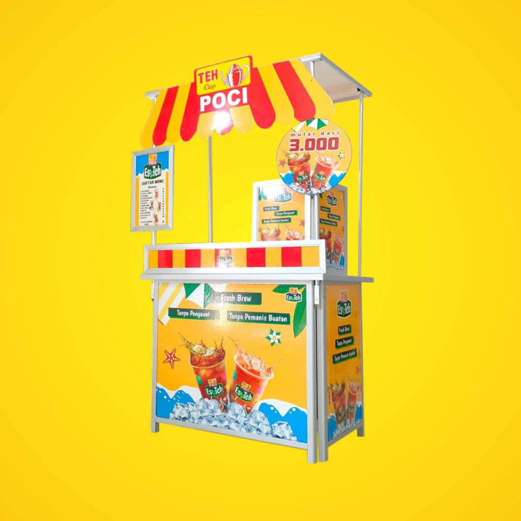 Booth Portable Es Teh - Cantik Unik Kekinian
