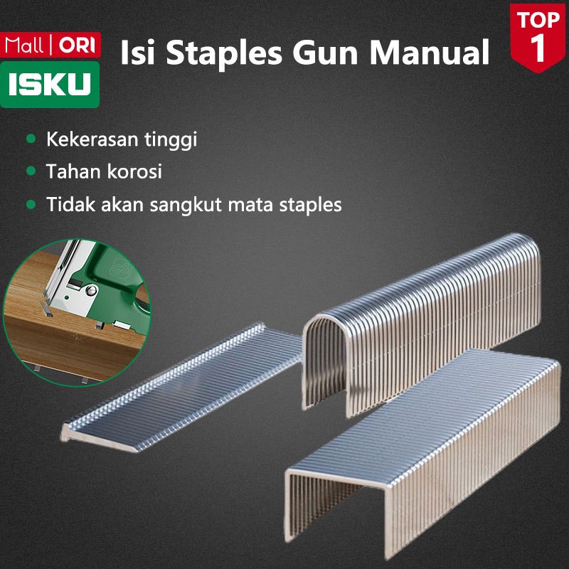 

ISKU Staples Tembak 3 In 1 Tacker Stapler Staples Perekat Powerfull Streples Tembak