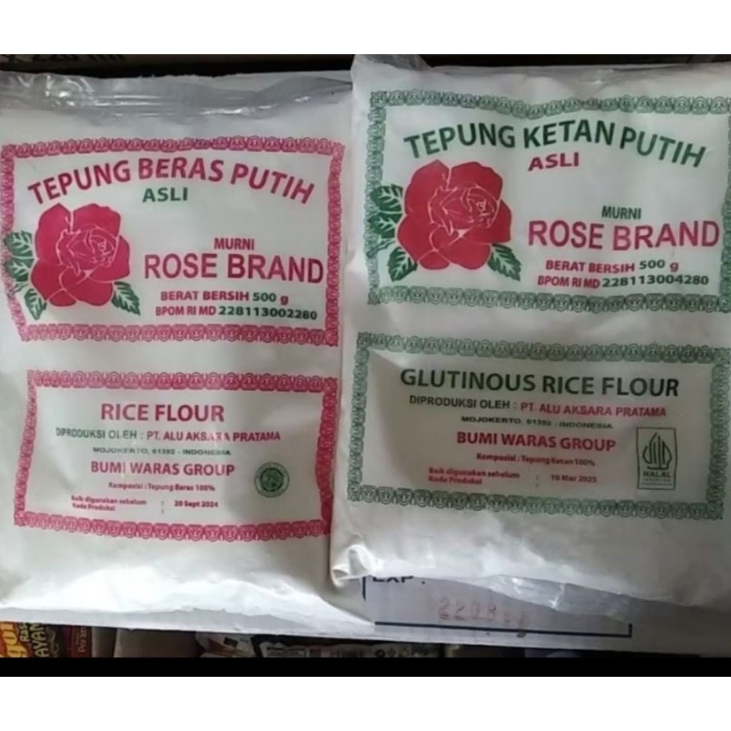 

ROSE BRAND Tepung Beras / Tepung Ketan/Tepung Tapioka @ 500 gram