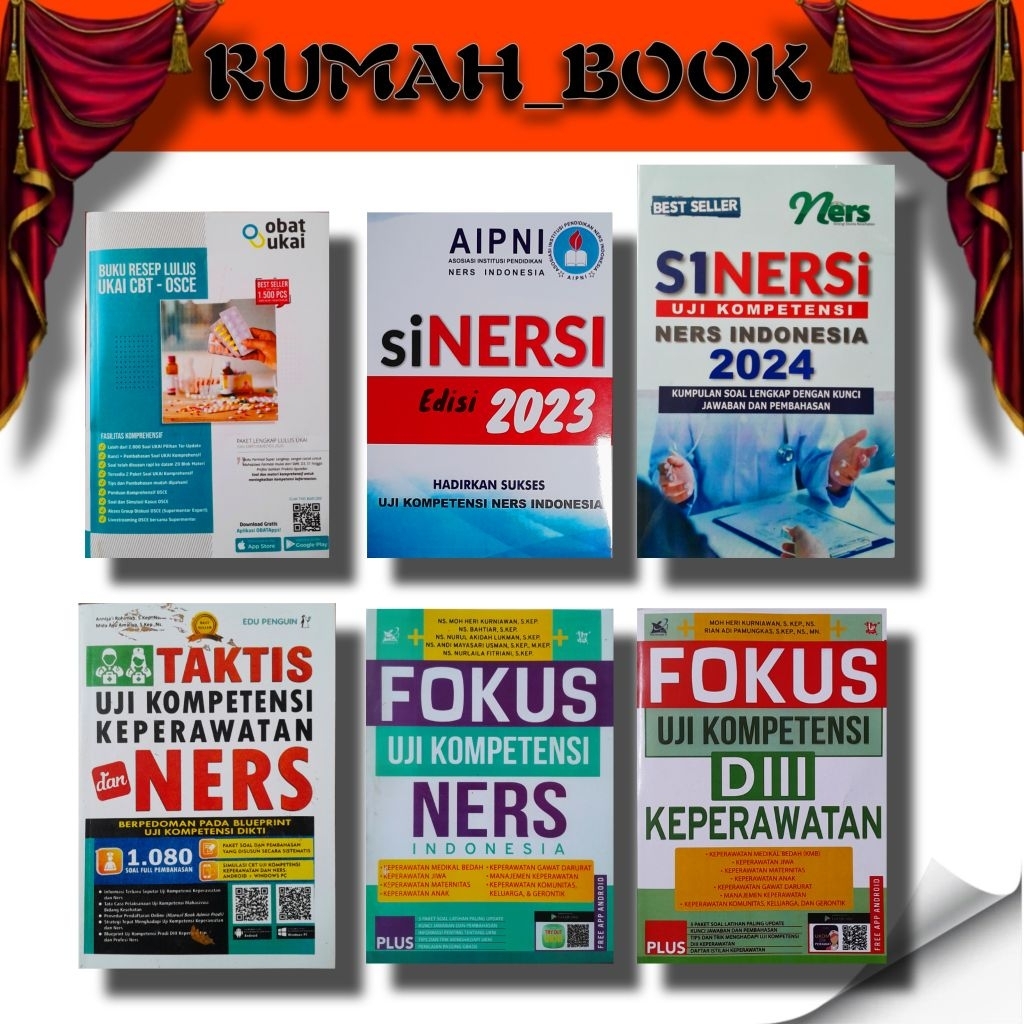 BUKU UJI KOMPETENSI KEPERAWATAN FOKUS D3 NERS UKAI CBT SINERSI MOSBY