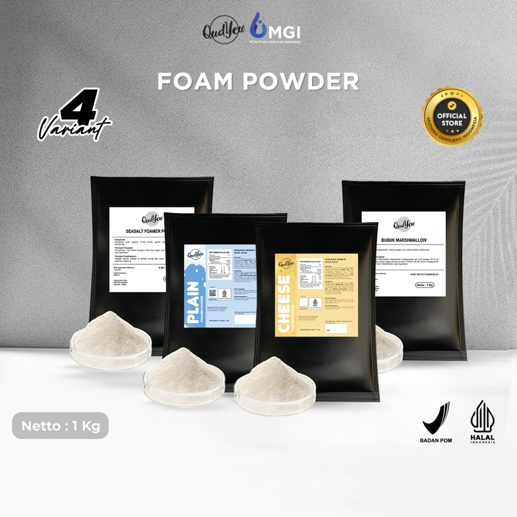 

MGI MAKASSAR Qudyew Cream Foam Powder Toping Minuman Premium Import 1kg
