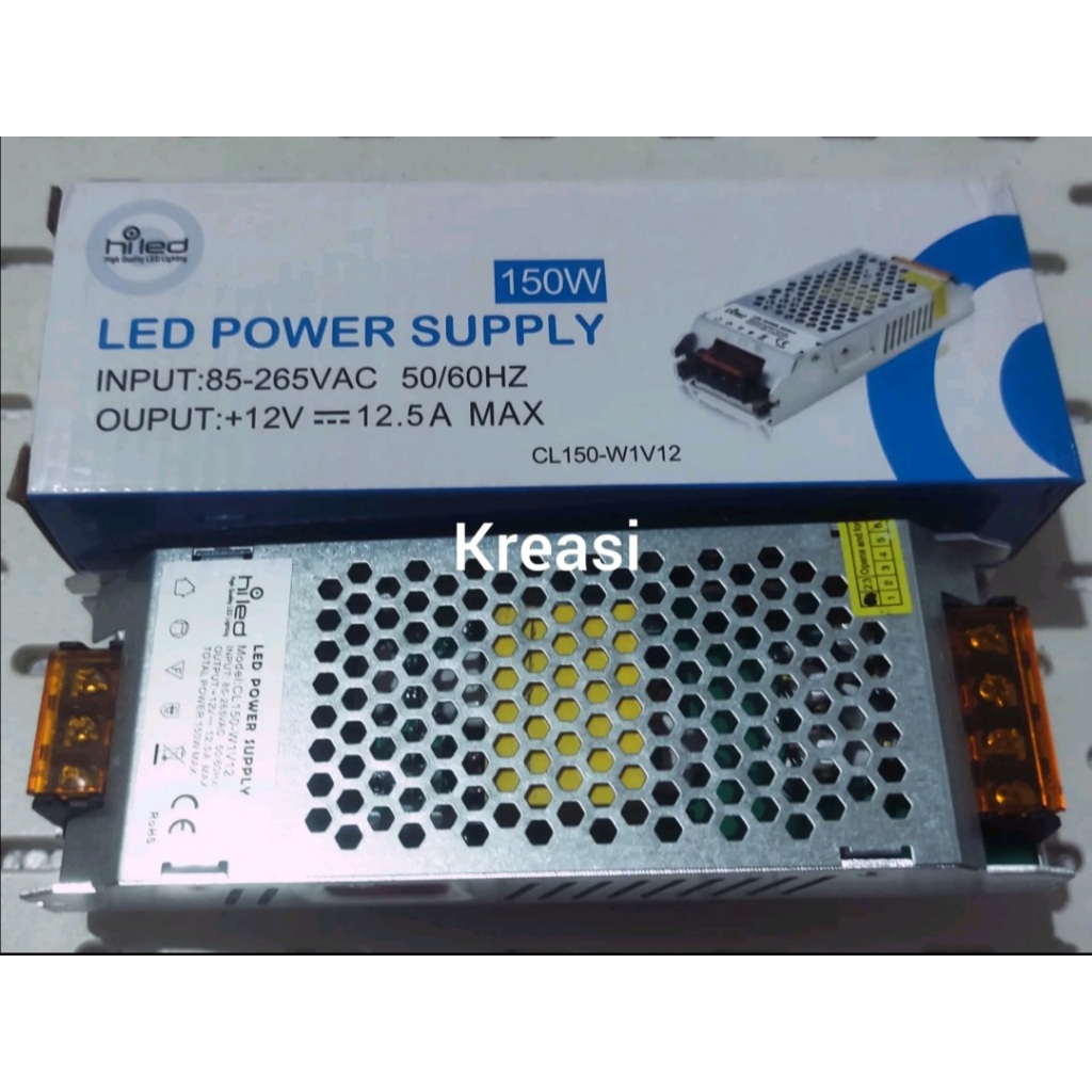 Trafo Led Strip Hiled Strip 12V 12,5A (150 Watt)