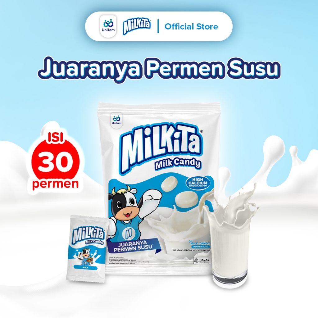

Milkita Permen Susu Premium Bag - Milk Candy 1 Bag (Isi 30Pcs)