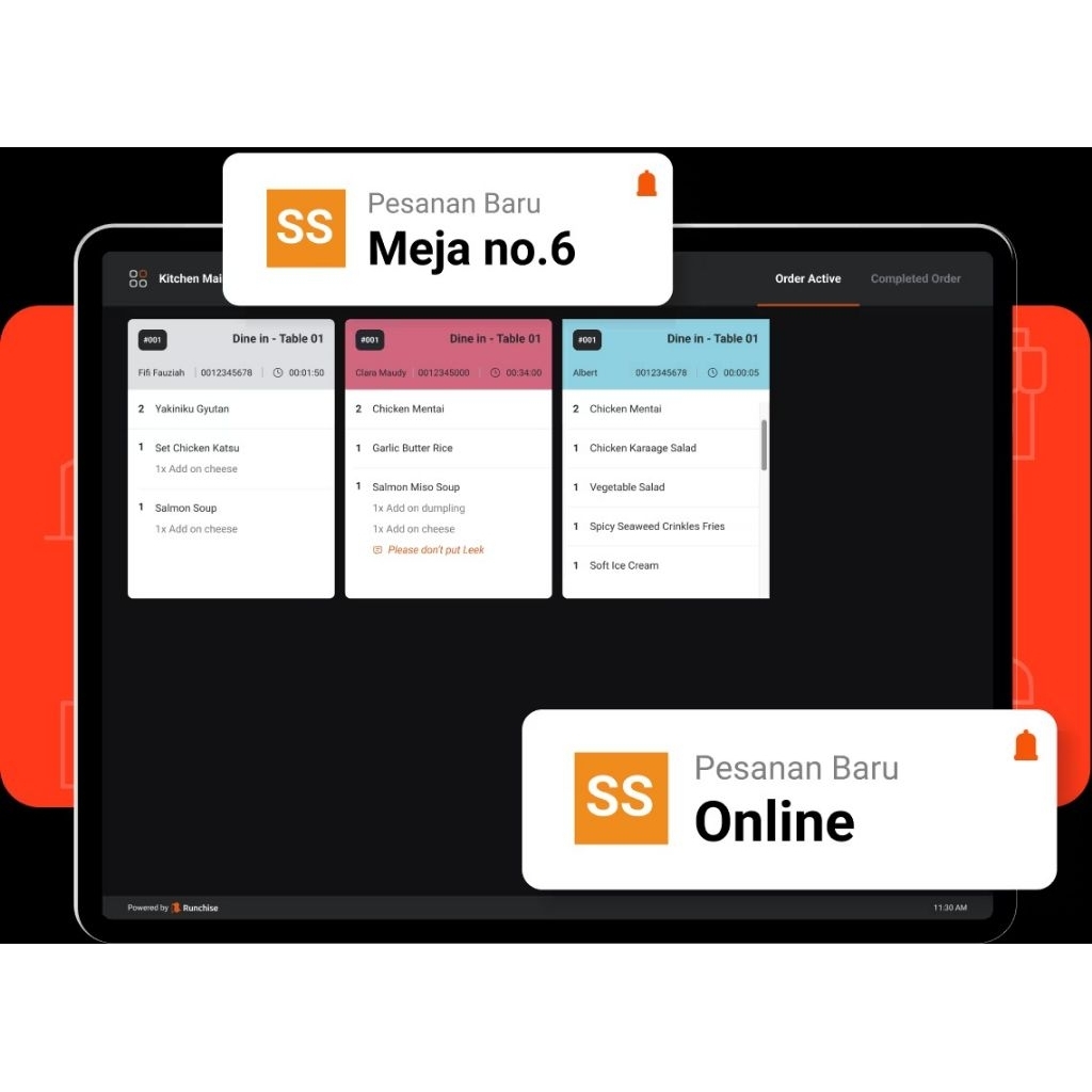 

RUNCHISE KITCHEN DISPLAY SYSTEM