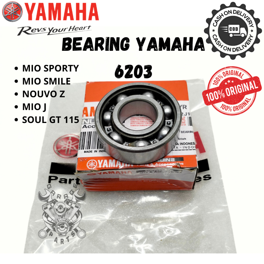 BEARING RASIO YAMAHA 6203 MIO SPORTY SMILE NOUVO Z MIO J GT 115 LAHAR RODA BELAKANG ASLI ORI YAMAHA